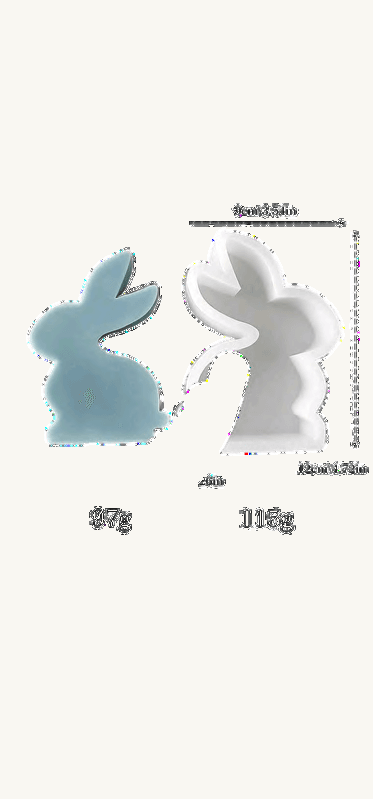 Vela Conejo 2D (10cm)