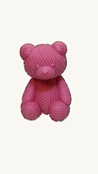 Vela Osito Crochet 3D (7.5cm)