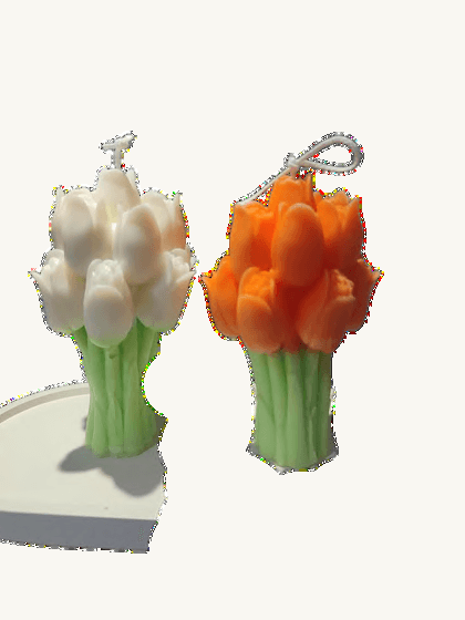 Vela Ramo Tulipán 3D (9cm)